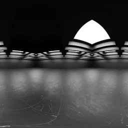 Futuristic Hall Interior