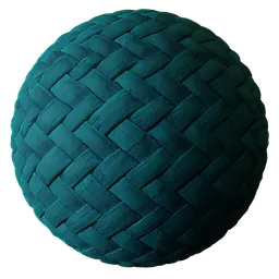 Basket Weave Blue Bamboo