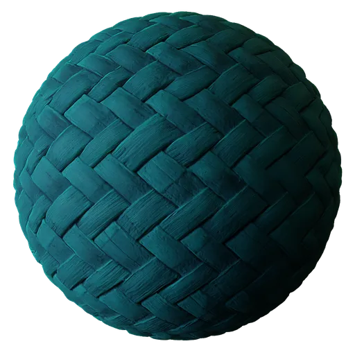 Basket Weave Blue Bamboo