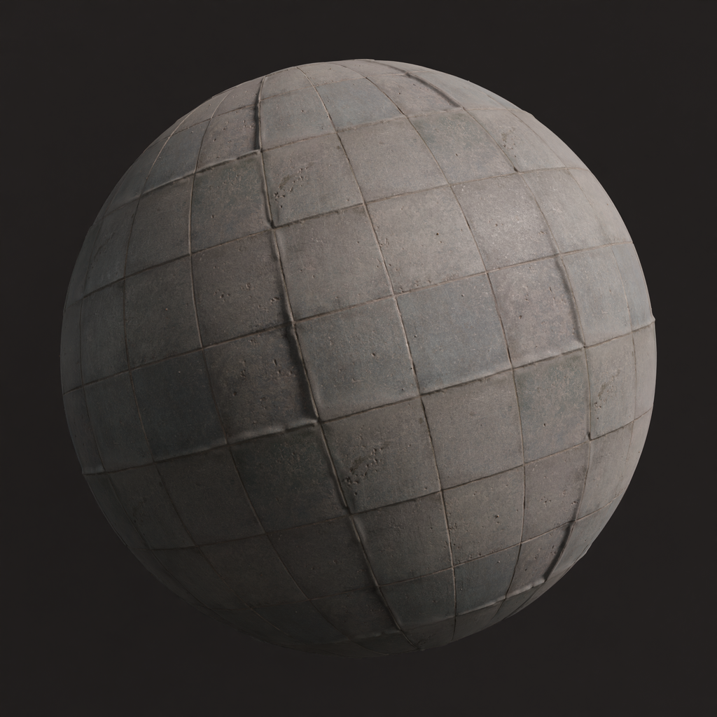 BlenderKit Download the FREE Concrete Tile Floor 03 Material material
