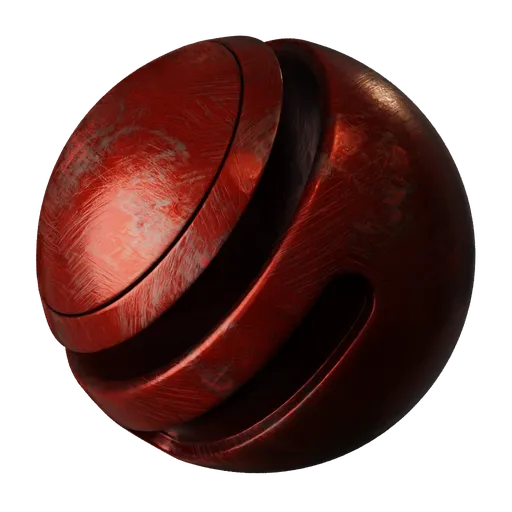 Scratched Metal Red