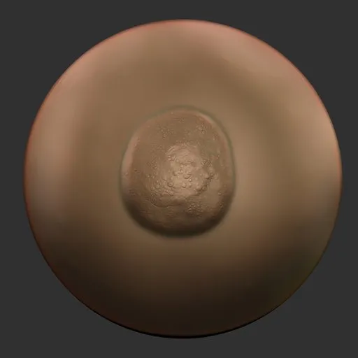 ER Dragon Brush 10 imprint creating detailed scales texture for 3D sculpting in Blender.
