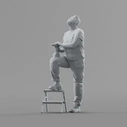 Lowpoly Construction Worker