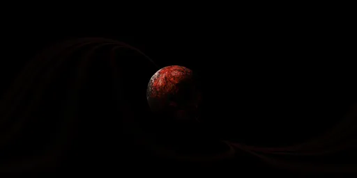 Red Planet Closeup with rings 2, 16k