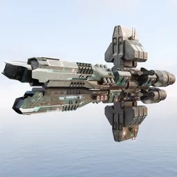 Scifi Space Battle ship