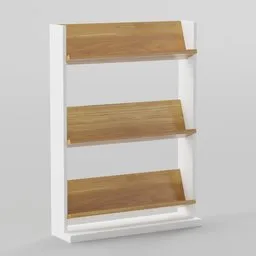 3-tier tilting front bookshelf