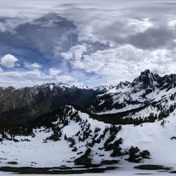 Jagged Mountain Peaks Landscape