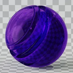 High-resolution PBR material for 3D rendering, showing a textured, scratched surface in a deep purple hue.