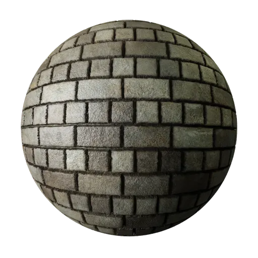 High-quality PBR stone flags texture for 3D modeling, suitable for Blender and other software, featuring procedural elements and displacement.