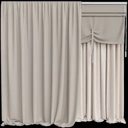 MI Silk And Cotton Curtain Set