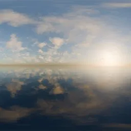 Cloudy Horizon Reflection Sky