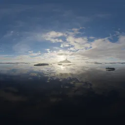 Aerial Cloudy Sunset Mountain Landscape