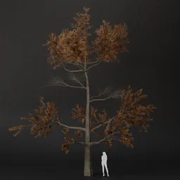 SJ-Frosted Trunk Pine Tree