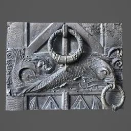 Bas-relief of fish