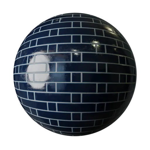 Japanese Navy Blue Mixed Tile 200x50mm