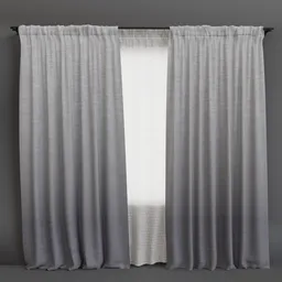Curtains on rod