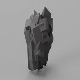 Stylized rock cluster sculpture
