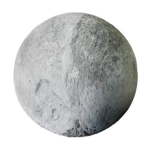8K HD Moon surface PBR texture for Blender 3D, ideal for realistic astronomical visualizations and CG artwork.