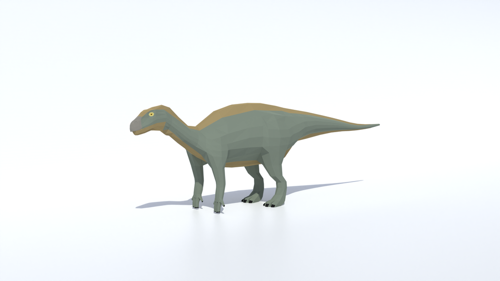 Low Poly Iguanodon | Dinosaurs models | BlenderKit