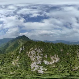Green tree mountain cloud bluesky