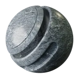 High-resolution grey marble PBR texture for Blender 3D rendering and other 3D applications.