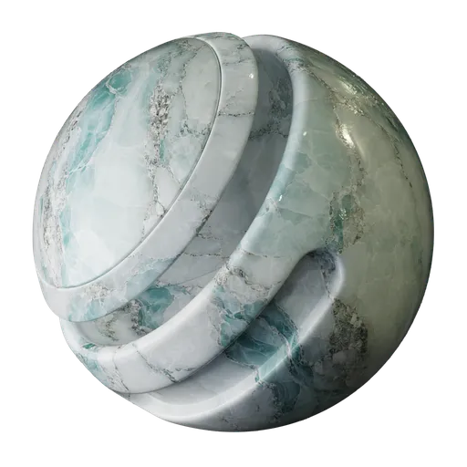 Aqua White Silver Onyx