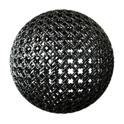 Weathered Wire Mesh Fence