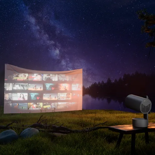 Projector on a lake