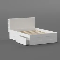 Bed frame with drawers