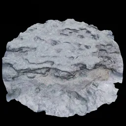 High-resolution 3D model of a rocky seashore surface with detailed textures and quad mesh topology for Blender.