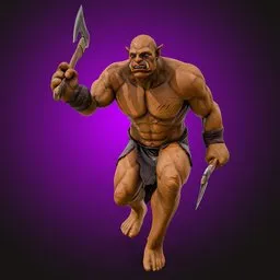 Orc Warrior Rigged Animated +55