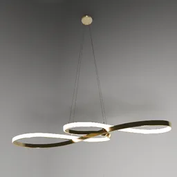 Litfad Twisted Linear LED Chandelier