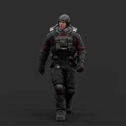 Astronaut Walking Pose