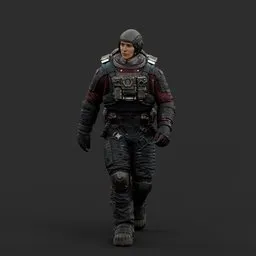 Astronaut Walking Pose