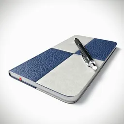 Notebook checker leather and Pen