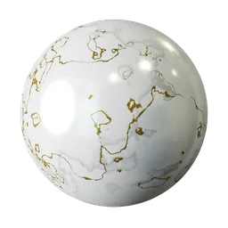 High-quality PBR marble texture with detailed inclusions for luxurious 3D renders in Blender and other 3D apps.