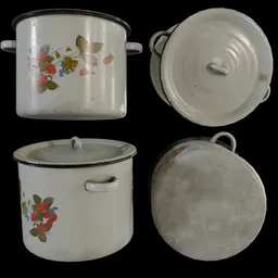 Vintage Soviet Enamel Pot