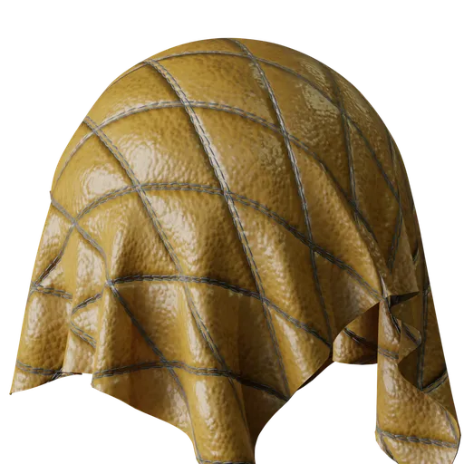 Mustard Quilted Leather