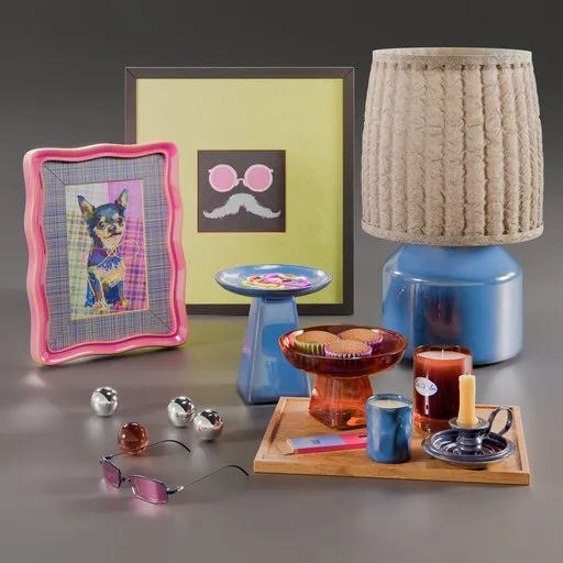 Decoration set in a bright colors