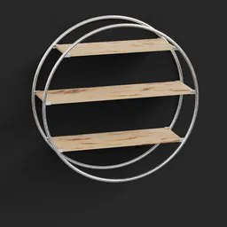 Circle Wood Shelf