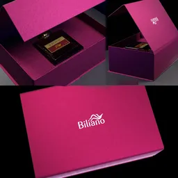 High-quality rigged 3D luxury perfume box model in various poses, ideal for Blender animation.