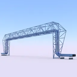 Industrial pipeline bridge
