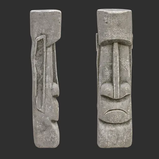 Tiki God Gaping Maw Statue Stone