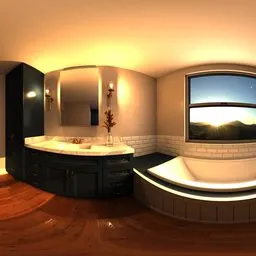 Luxurious Bathroom with a Scenic View