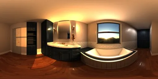 Luxurious Bathroom with a Scenic View