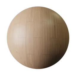 Procedural PBR material for 3D Blender, a ceramic tile floor texture with a realistic wood print, customizable via nodes.