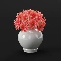 Coral Blossom Vase
