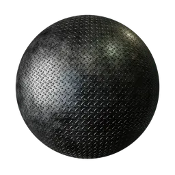 High-detail PBR Diamond Plate Material for Blender, featuring adjustable scale and brightness, perfect for UV unwrapped models.