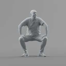 Lowpoly Male Sitting