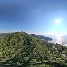 Green tree mountain cloud bluesky